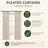 Floral Block Print Linen Pleated Curtain – Surajmuki Gray Floral Light Filtering Window Curtain-1294711729