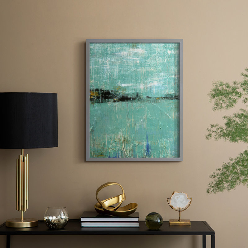 Envision I, reproduction encadrée - bois massif, H 21 po x l 17 po, Gris