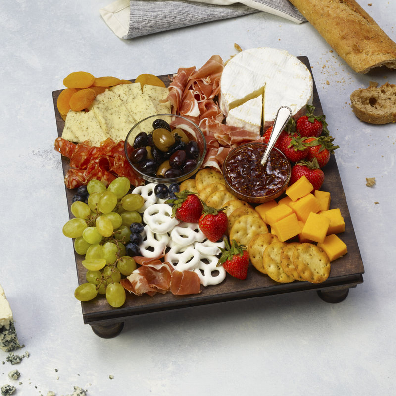 Fitz And Floyd Austin Craft Primitive Raised Serving Board, Expresso