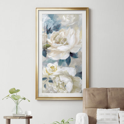 Simple Bright And Bold Detail I - Matted and Framed Under Acrylic Glass, Large Living Room Wall Art