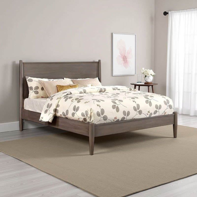 Lit plateforme Robah, Gris, Grand