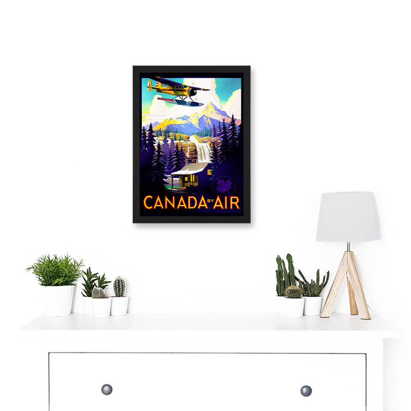 Travel Tourism Transport Canada Air Sea Plane Forest Mountain River - Single Picture Frame Print