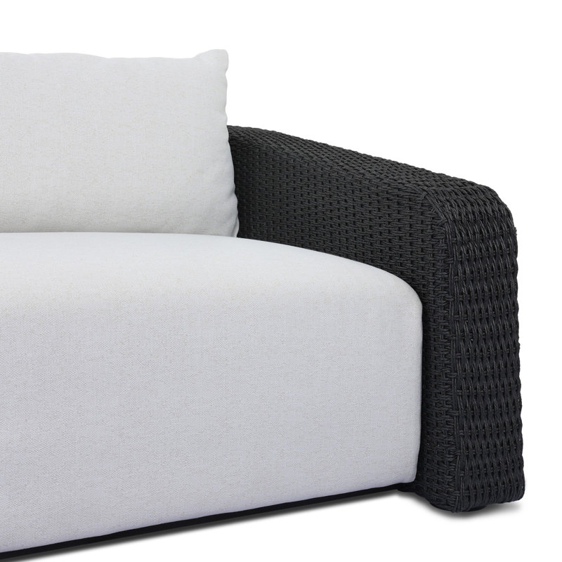 Westby Outdoor Sofa-Faux Black Hyacinth, Faux Black Hyacinth, Alessi Linen
