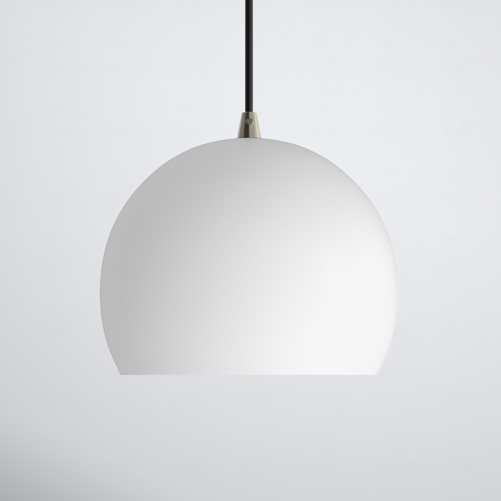 Schultz Dimmable Globe Single Light Pendant, White