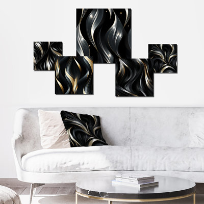 Connall - Art mural abstrait en métal 5 pièces