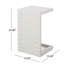 Table d'appoint en forme de C