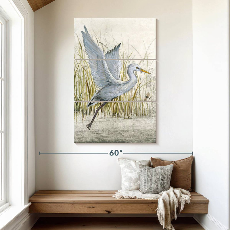 Brampt Heron Sanctuary I, 50" H x 32" W