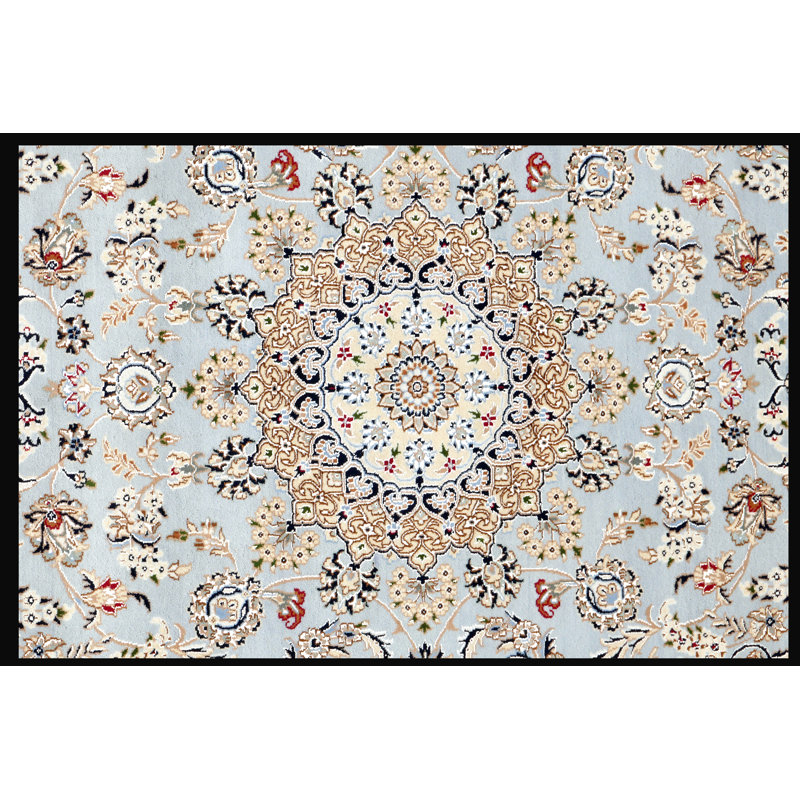 Walton Oriental Area Rug in Light Blue/Beige