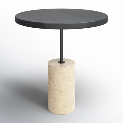 Byrd Solid Wood Pedestal End Table