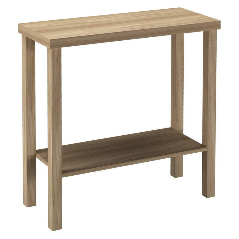 Tahesia 180.34cm W Solid Wood Bedside Table, Oak