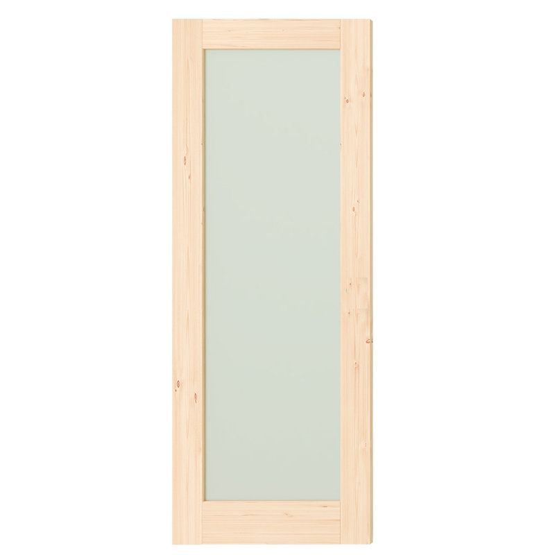 1 plaque de porte intérieure en verre massif givré 1 Lite, 80" H x 28" W 