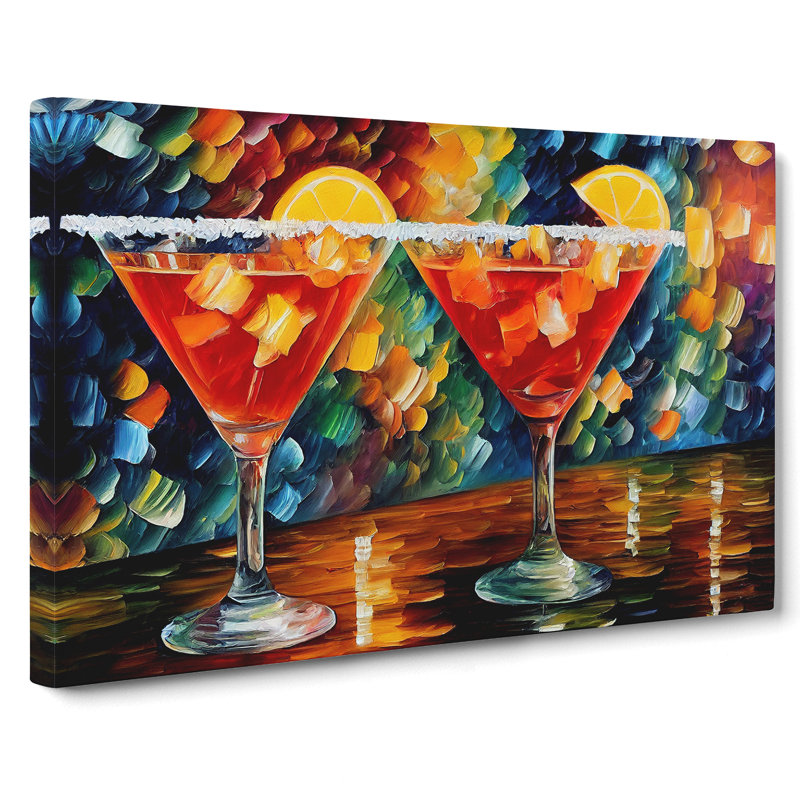 Cocktail Painting Vol.2 Abstract - Wrapped Canvas, 35cm H x 50cm W x 3cm D