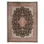 High-Quality Hand-Knotted Black And Rose Area Rug