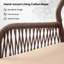 Tabouret de bar en rotin tissé avec structure en fer (paquet de 2)-360890079