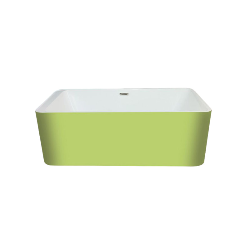 Ensemble de douche et baignoire rectangulaire sans cadre H 63,2 po x H 23,2 po, Vert