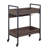 Walnut & Black Finish Serving Cart