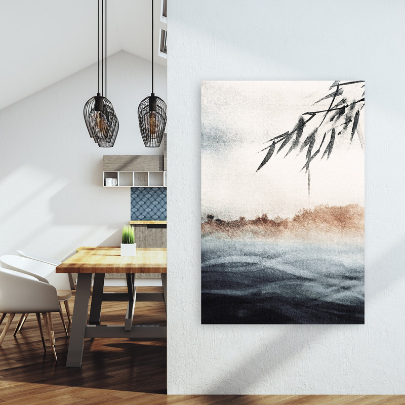 «Tranquil Horizon Peaceful Serene Tranquil Tranquil Landscape Nature», reproduction d'art murale, 60" H x 40" W