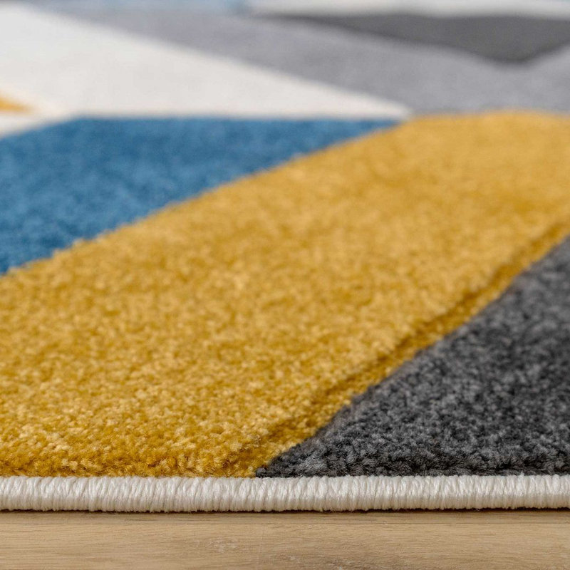 Radstock Geometric Area Rug, Rectangle 60 x 110cm