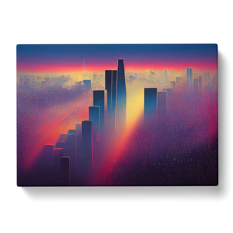 Soulful City Skyline Architecture - Wrapped Canvas, 50cm H x 76cm W x 3cm D