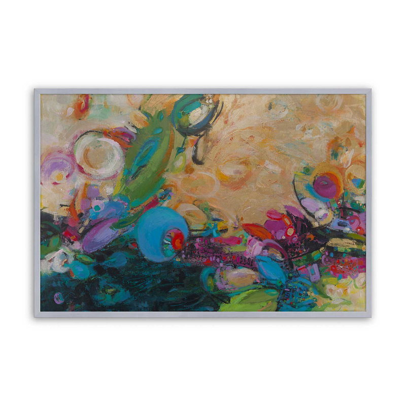 «Make Me a Bubble» par Janet Itsne, reproduction d'art, Impression sur cadre ouvert sans papier mat, Argent argent