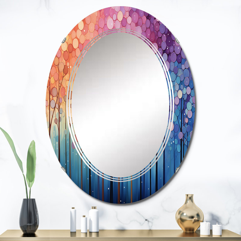 Berilo - Miroir mural moderne ovale, 36 po x 24 po