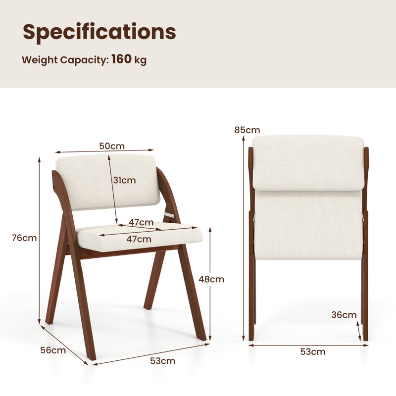 48cm H Solid Wood Side Chair