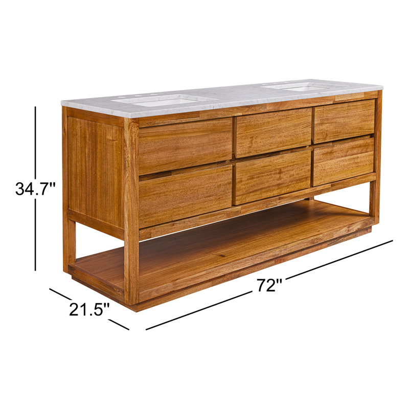 72'' W Double Vanity, Mangowood