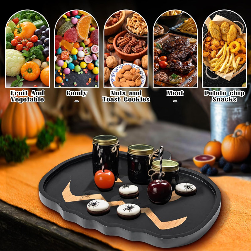 Planche à découper et plateaux de service d'Halloween