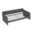 Lit de jour, canapé-lit en métal avec lit gigogne simple, gris, L 78,4 po x l 41 po x H 29,8 po.