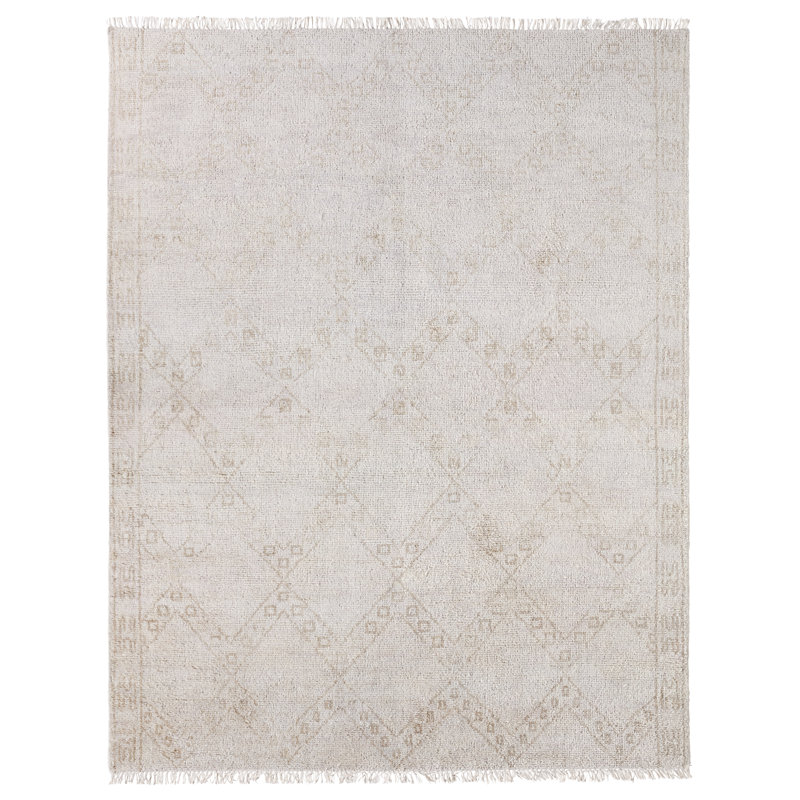 Jaipur Living Milada Handknotted Geometric Gray Area Rug (6'X9' Rectangle), Rectangle 8' x 10'