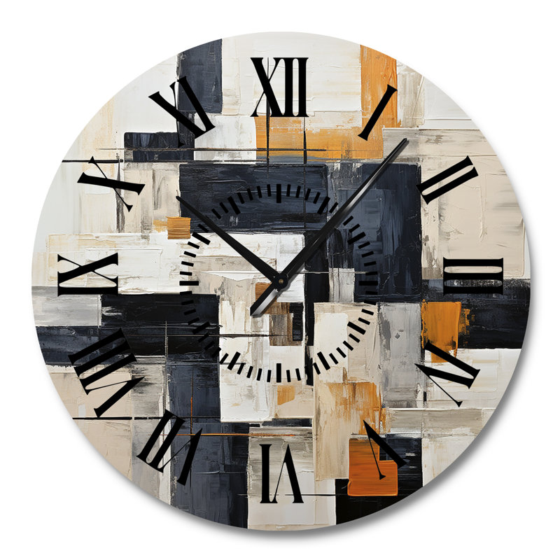 Horloge murale Ivory Illusions Abstract Shapes II - Abstract Shapes, Grand