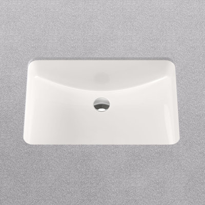 Proflo 16.13'' White Vitreous China Rectangular Bathroom Sink with Overflow