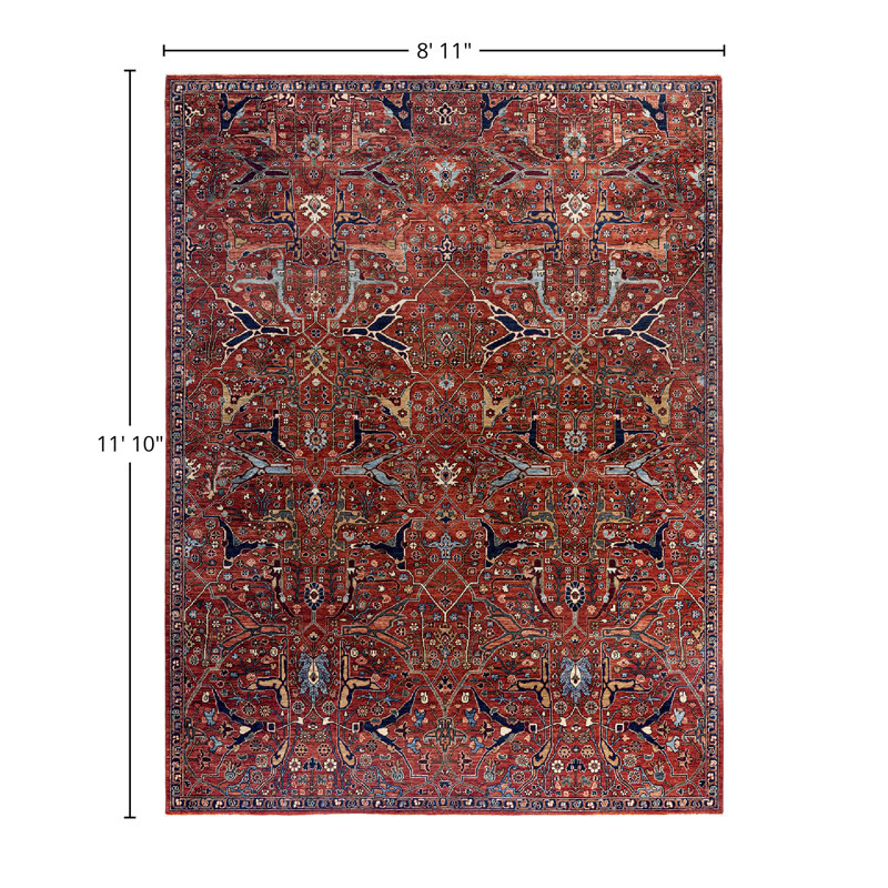 Serapi One-of-a-Kind Rectangle 8'11" X 11'10" Hand Knotted Area Rug