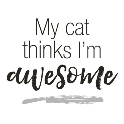 Cat Awesome - Wrapped Canvas Print