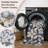 Machine Washable Boho Floral Area Rug Non-Slip Backing Charcoal Blue/Beige Indoor Carpet for Living Room, Bedroom, Hallway Runner-1927998252