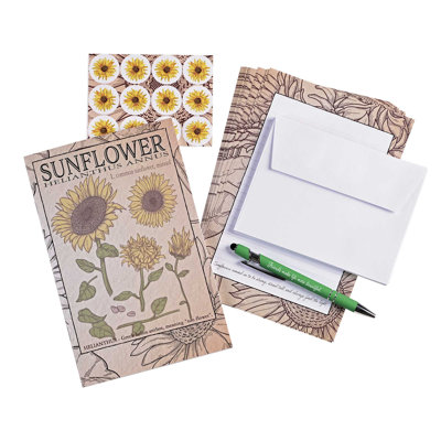 Ensemble de papeterie journal tournesols