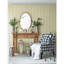 Miroir d'entrée à cadre ovale en bois - chic et accrocheur 24 po x 36 po pour décor de cheminée