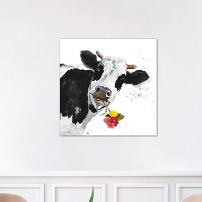 Crazy Cow by Patricia Pinto - Wrapped Canvas Painting