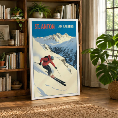 St. Anton Descent Vintage - Wrapped Canvas