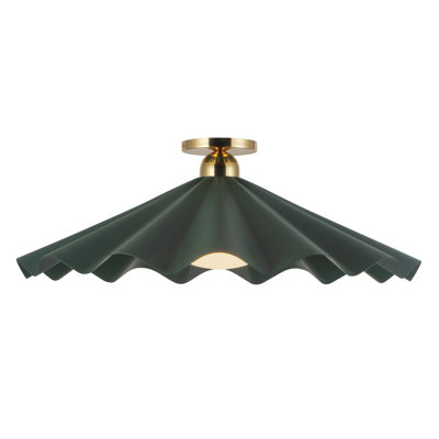 Sadira 25-in Pine Green Semi-Flush Mount