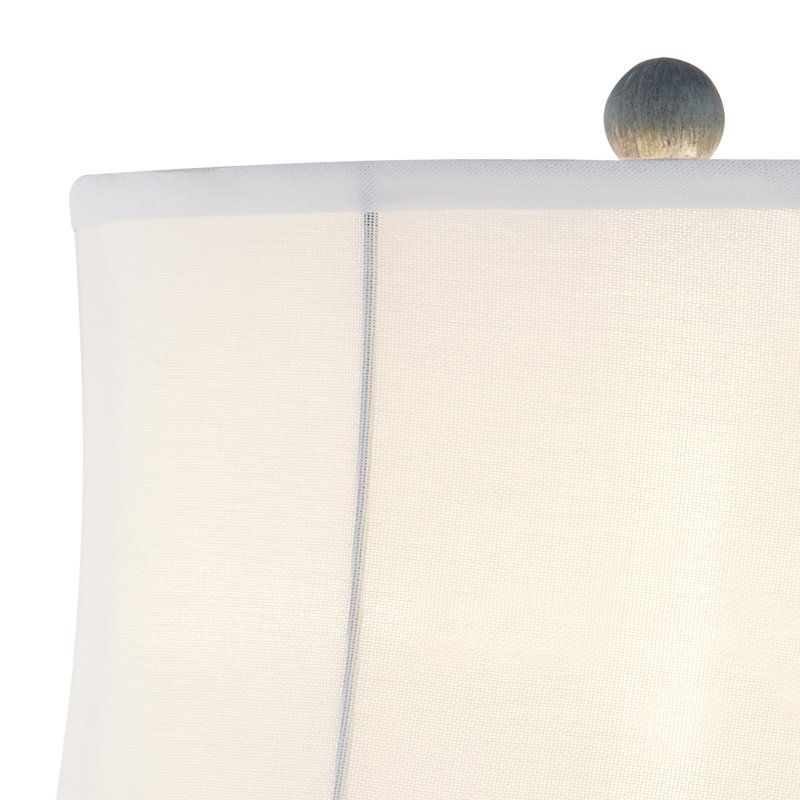 Lampe de table en résine H 27,5 po Labomber , Bleu, Blanc