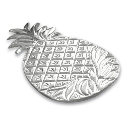 Sous-plat en acier inoxydable avec ananas