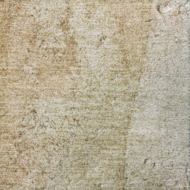 Tapis dégradé Premium à poils longs lavable à la machine ADS625, Taupe, 9' x 12'