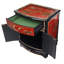 Table de bout ou table de chevet avec tiroir en laque rouge oriental Oriental Furniture 20 po