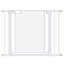 Pressure Fit Safety Gate for Doors Dog Gate with Auto Close 75-103 cm - White