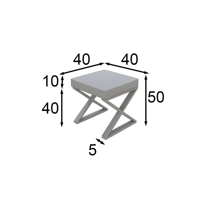 Anchie Steel Accent Stool