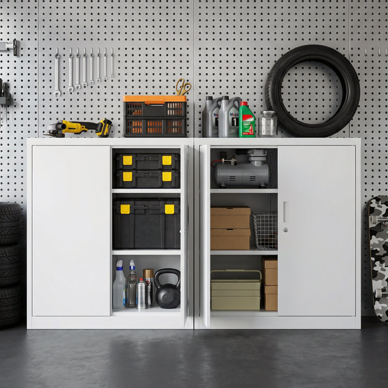 15 cm W 2 -Drawer Filing Cabinet, White