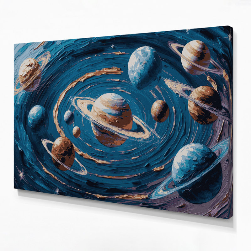 Art mural sur toile gris Sci Fi, H 11 po x l 14 po