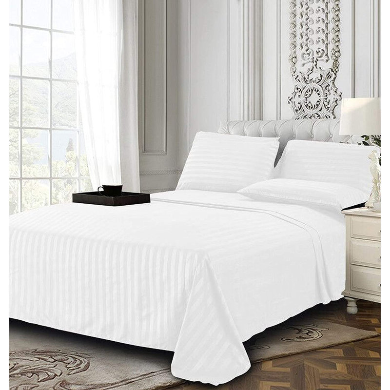 Microfiber Sheet Set, Full Sheet Set + Fitted Sheet + 4 Pillowcases, White
