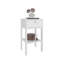 Table de chevet, 1 tiroir, 1 tablette, 4 pieds, blanc-1761837014
